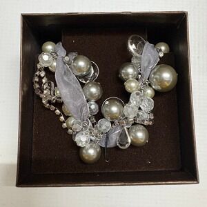 Wholesale Lot of 3 NEW Carolee Pearl Beaded Necklace Silver Grayโ Gift Box